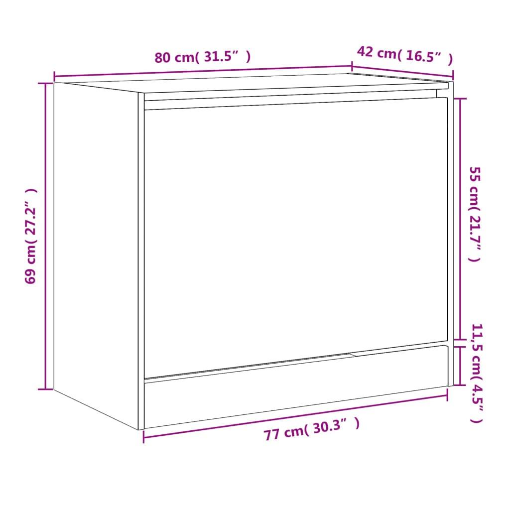 VidaXL Armoire à chaussures bois d'ingénierie  