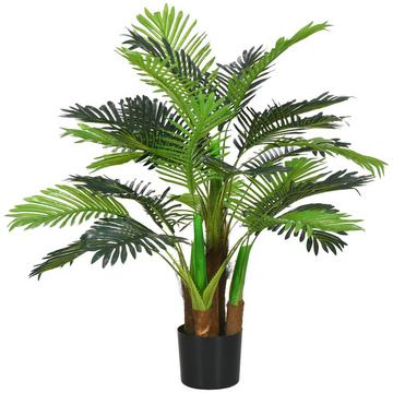 Plantes artificielles, palmier artificiel, plante artificielle de 100 cm avec 27 branches, plante d'intérieur, arbre artificiel, décoration végétale pour intérieur et extérieur, vert