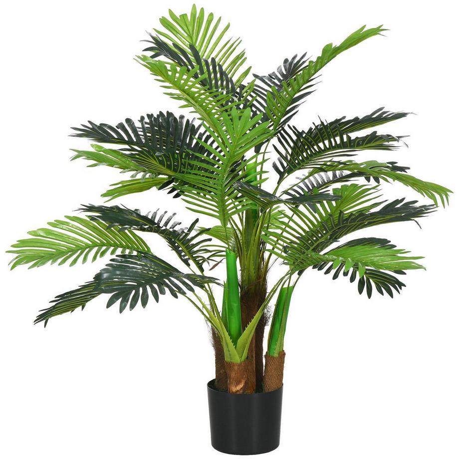 Northio Plantes artificielles, palmier artificiel, plante artificielle de 100 cm avec 27 branches, plante d'intérieur, arbre artificiel, décoration végétale pour intérieur et extérieur, vert  