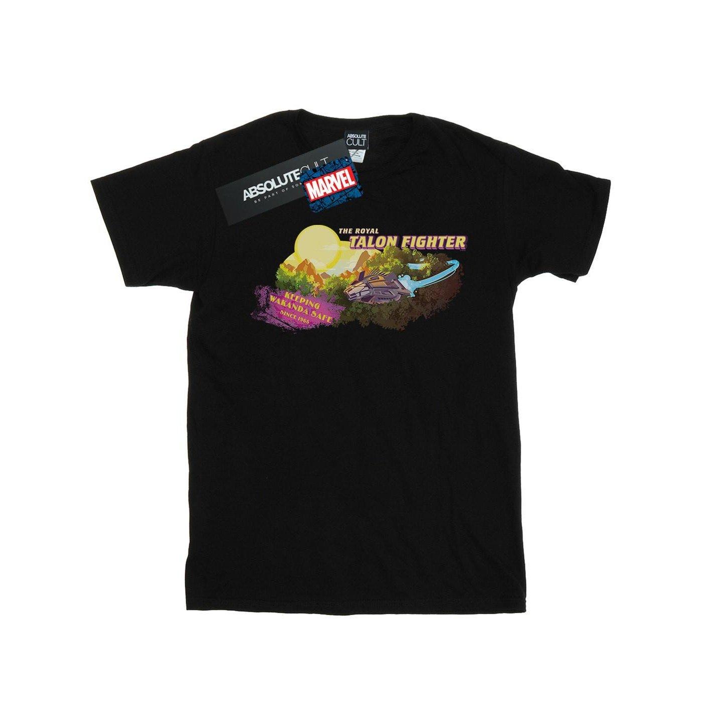 Image of Black Panther Talon Fighter Wakanda Tshirt Herren Schwarz 4XL