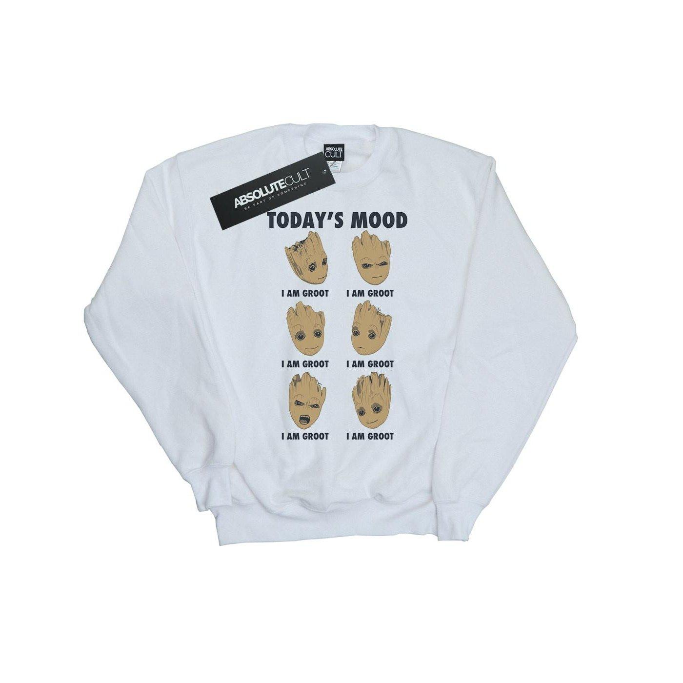 Image of Guardians Of The Galaxy Groot Today's Mood Sweatshirt Unisex Weiss 152-158