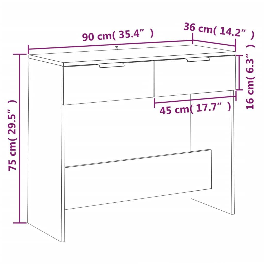 VidaXL Table console bois d'ingénierie  