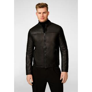   Veste en cuir pour homme Tomaso, classique avec col montant 