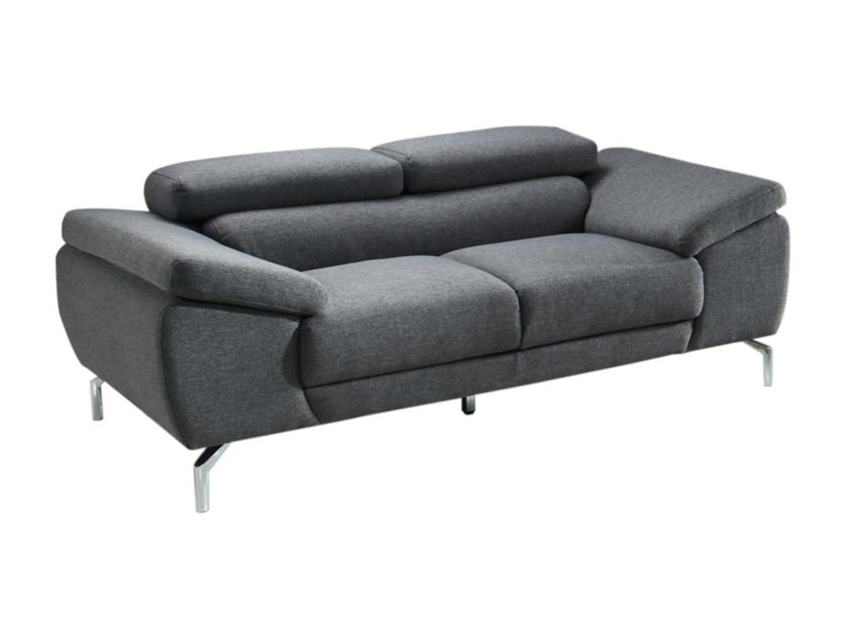 LINEA SOFA Divano 2 posti in tessuto Grigio GRETEL  