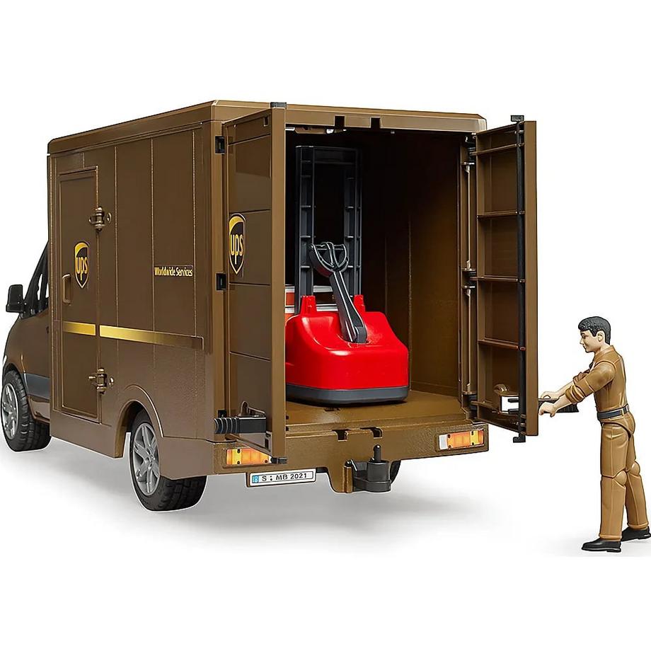 bruder  MB Sprinter UPS mit Fahrer und Zubehör 