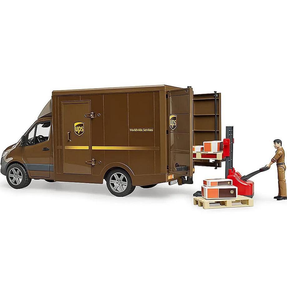 bruder  MB Sprinter UPS mit Fahrer und Zubehör 