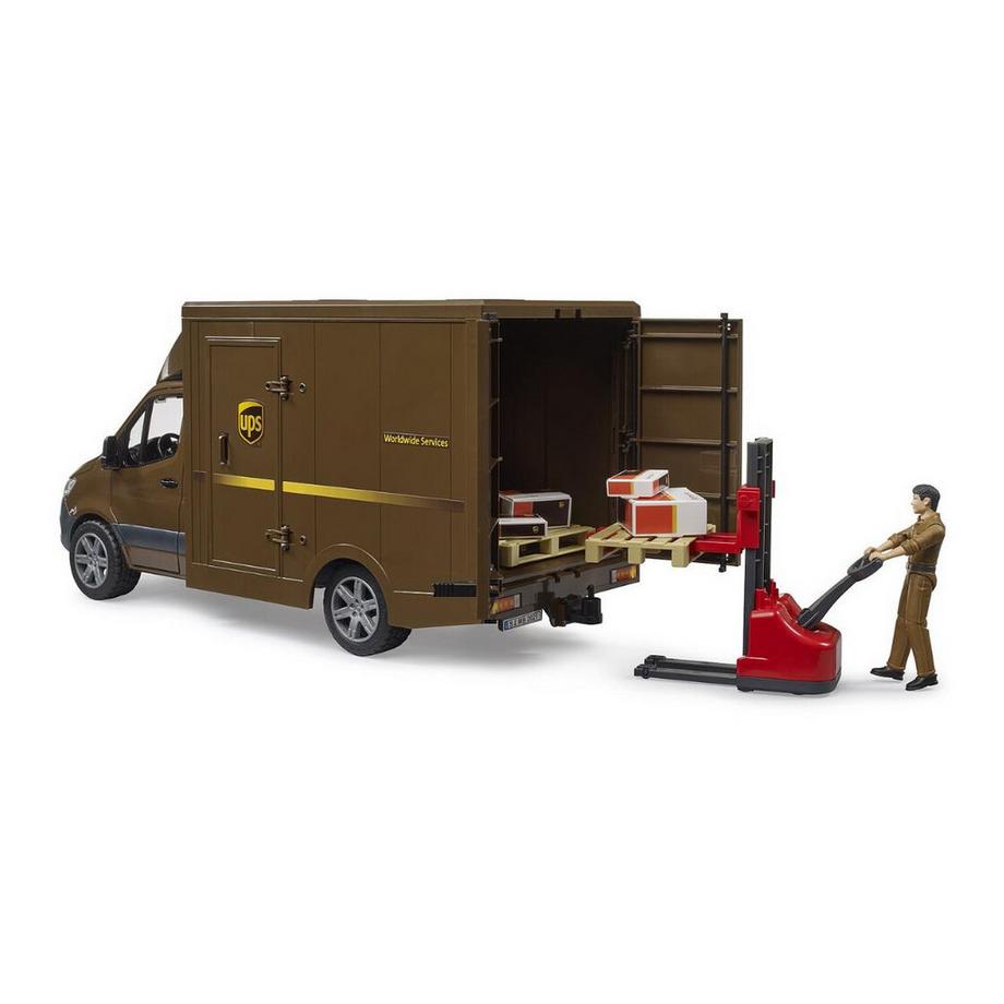 bruder  MB Sprinter UPS mit Fahrer und Zubehör 