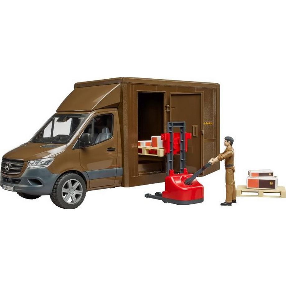 bruder  MB Sprinter UPS mit Fahrer und Zubehör 