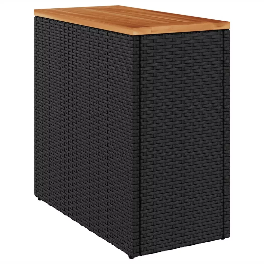 VidaXL - Garten beistelltisch poly-rattan, One Size, Schwarz