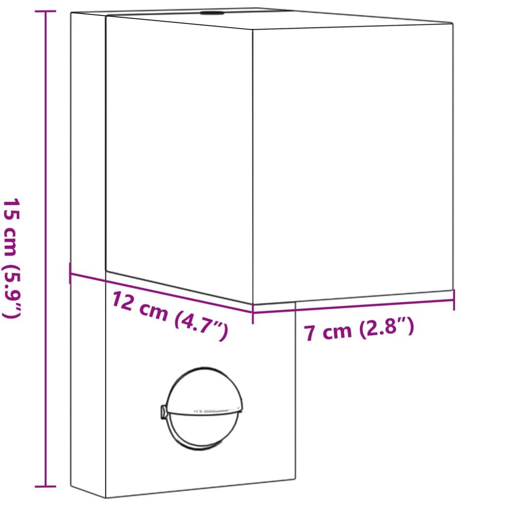 VidaXL applique da parete per esterni Alluminio  