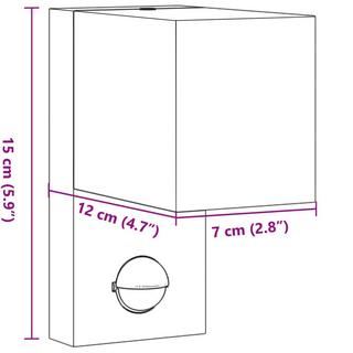 VidaXL applique da parete per esterni Alluminio  