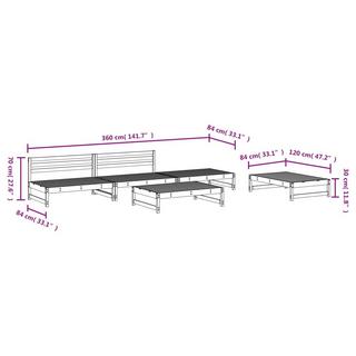 VidaXL set salotto da giardino Legno di douglas  