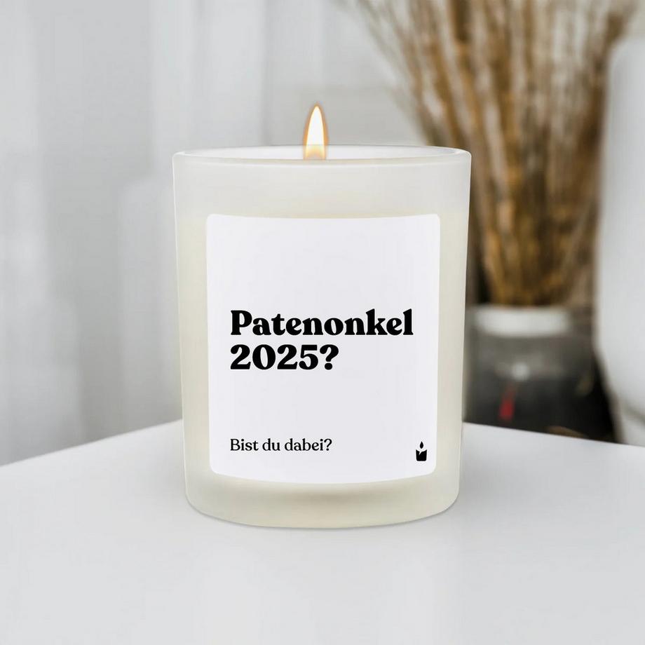 CandleHand Duftkerze Weiss Flowery Patenonkel 2025? Bist du dabei?  