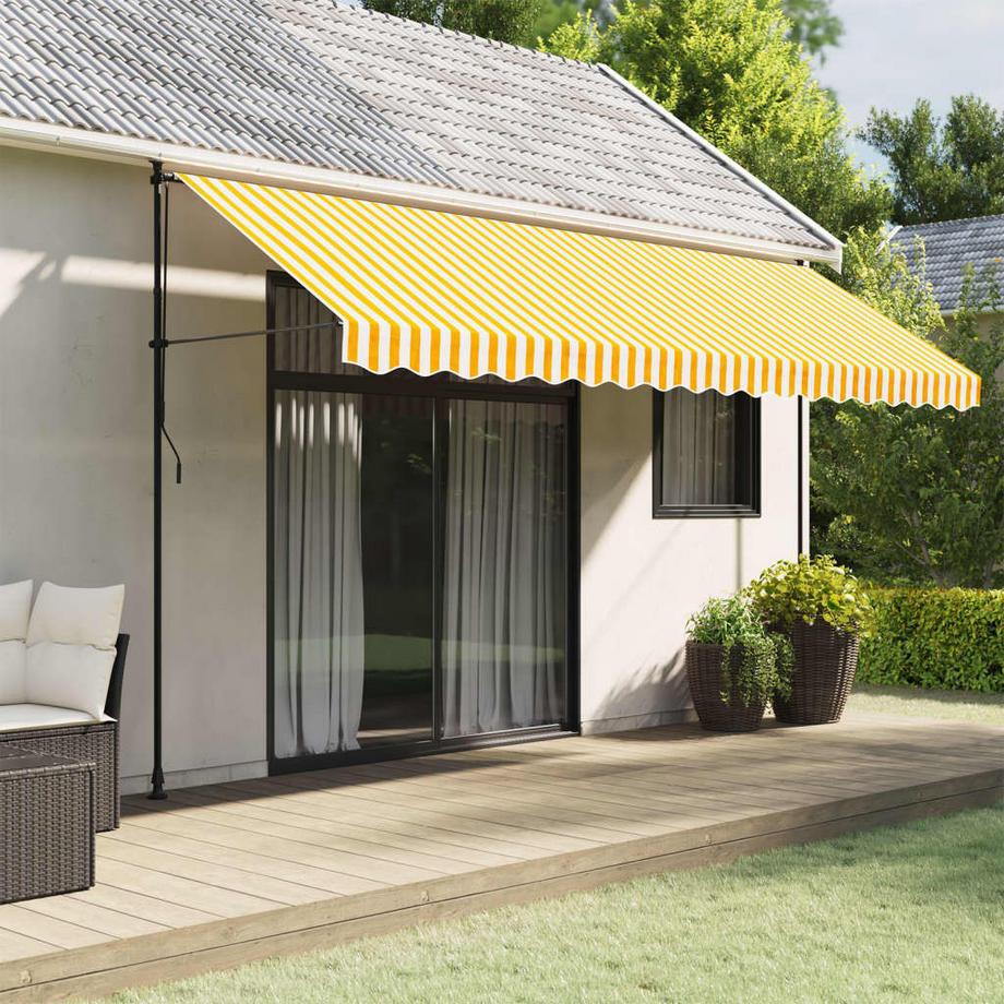 VidaXL Tissu de cantonnière d’auvent de remplacement tissu  