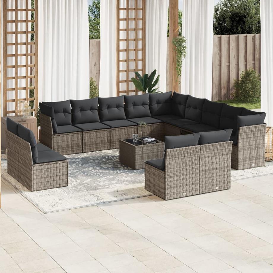VidaXL Ensemble de canapés de jardin rotin synthétique  