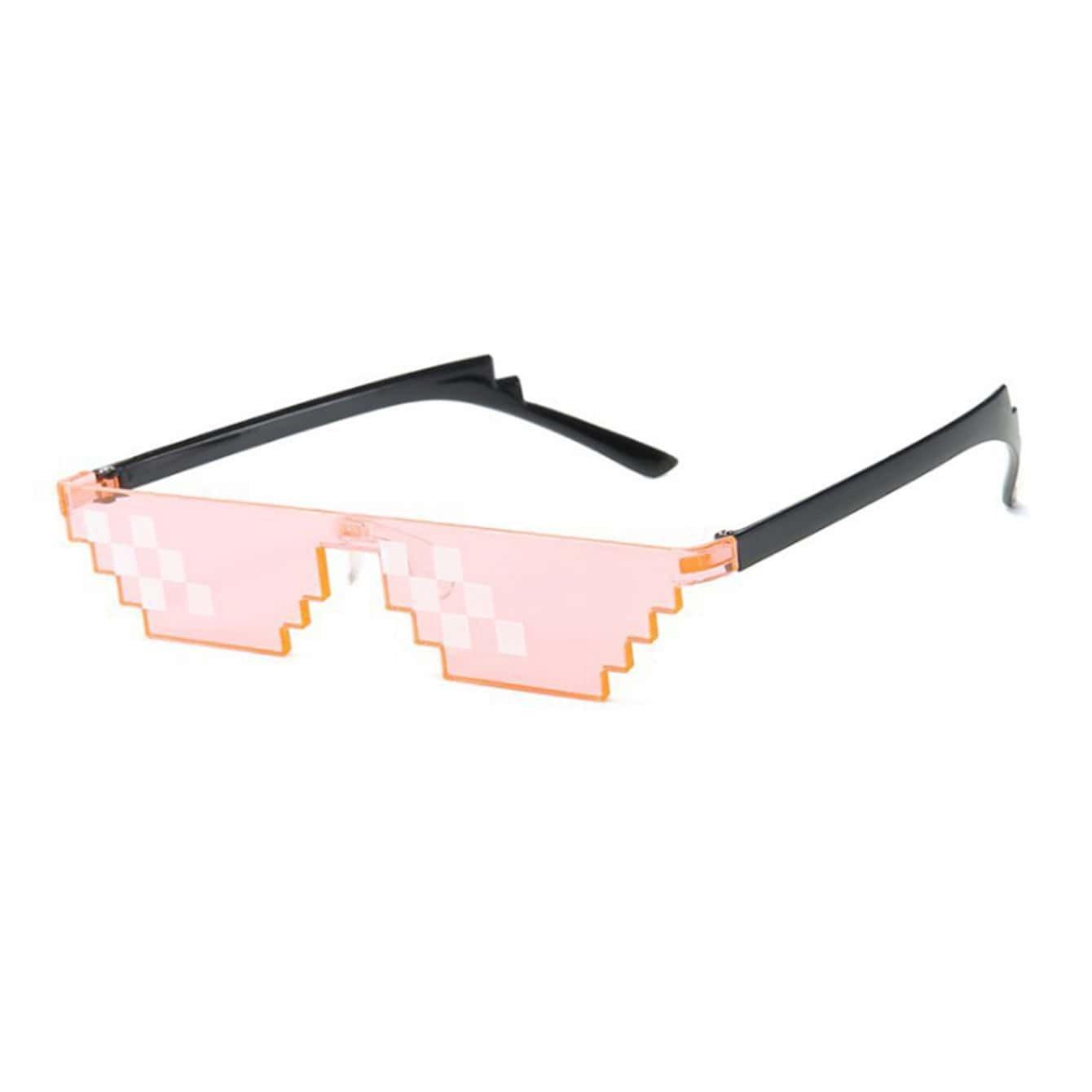 eStore Lunettes de soleil 8-Bit Pixel Rose  