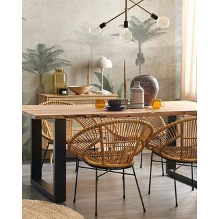 Beliani Sedia da pranzo en Rattan Boho SARITA  