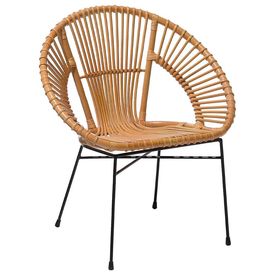 Beliani Chaise de salle à manger en Rotin Boho SARITA  
