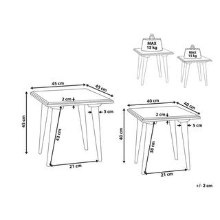 Beliani Tisch Set aus Mango Holz Retro BELIDHA  