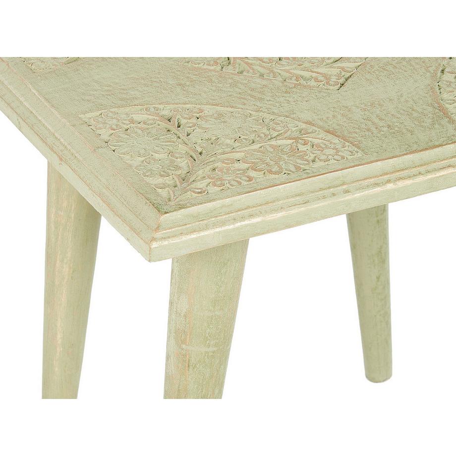 Beliani Lot de 2 tables d'appoint en Manguier Rétro BELIDHA  