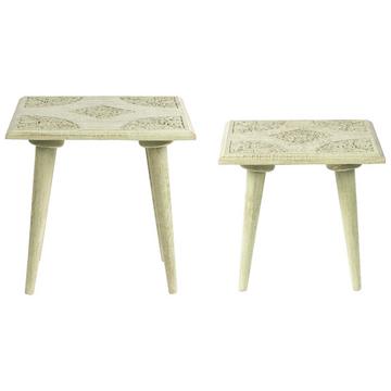 Set di 2 tavolini en Legno di mango Retrò BELIDHA