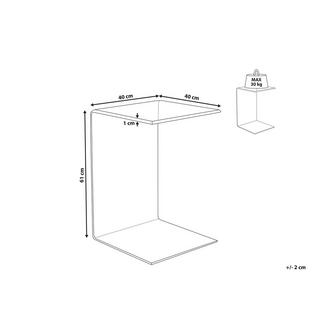 Beliani Beistelltisch aus Sicherheitsglas Modern LOURDES  