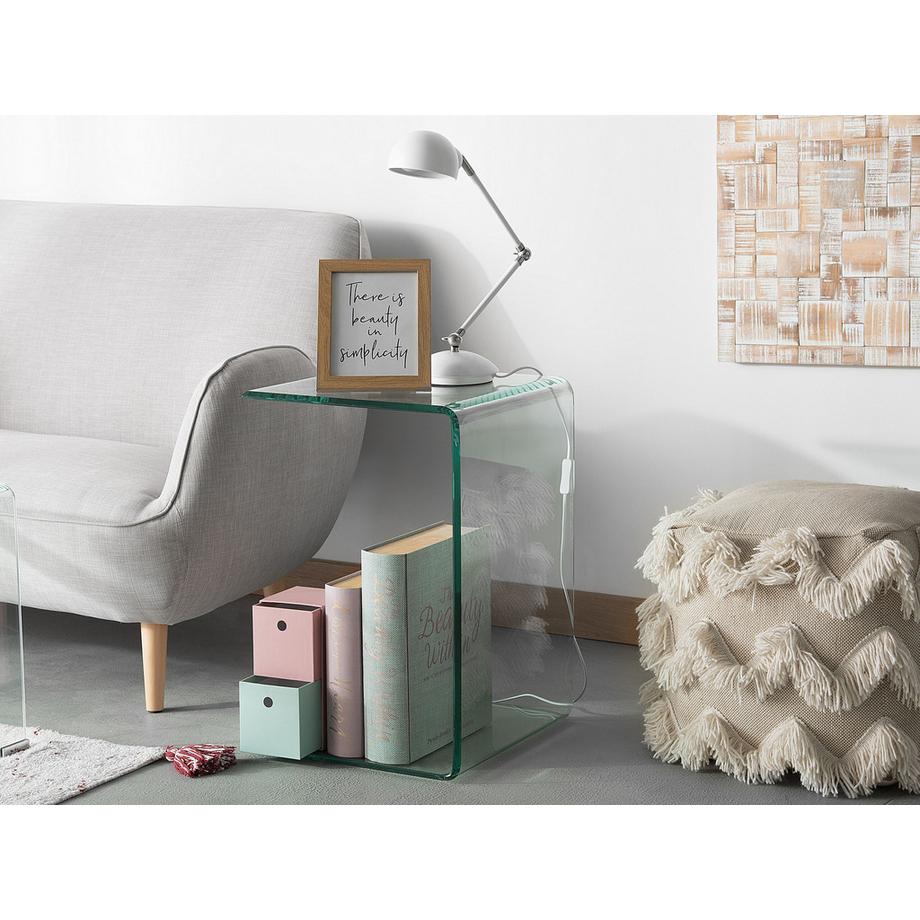 Beliani Tavolino en Vetro temperato  LOURDES  