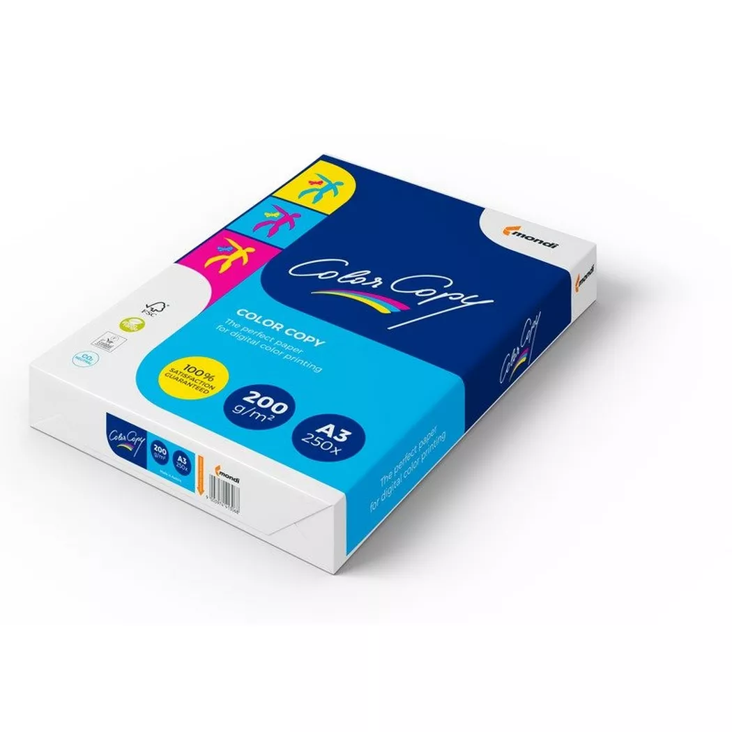Mondi Color Copy A3 200gsm Copy Paper with ColorLok 250 Sheets (1 Pack)