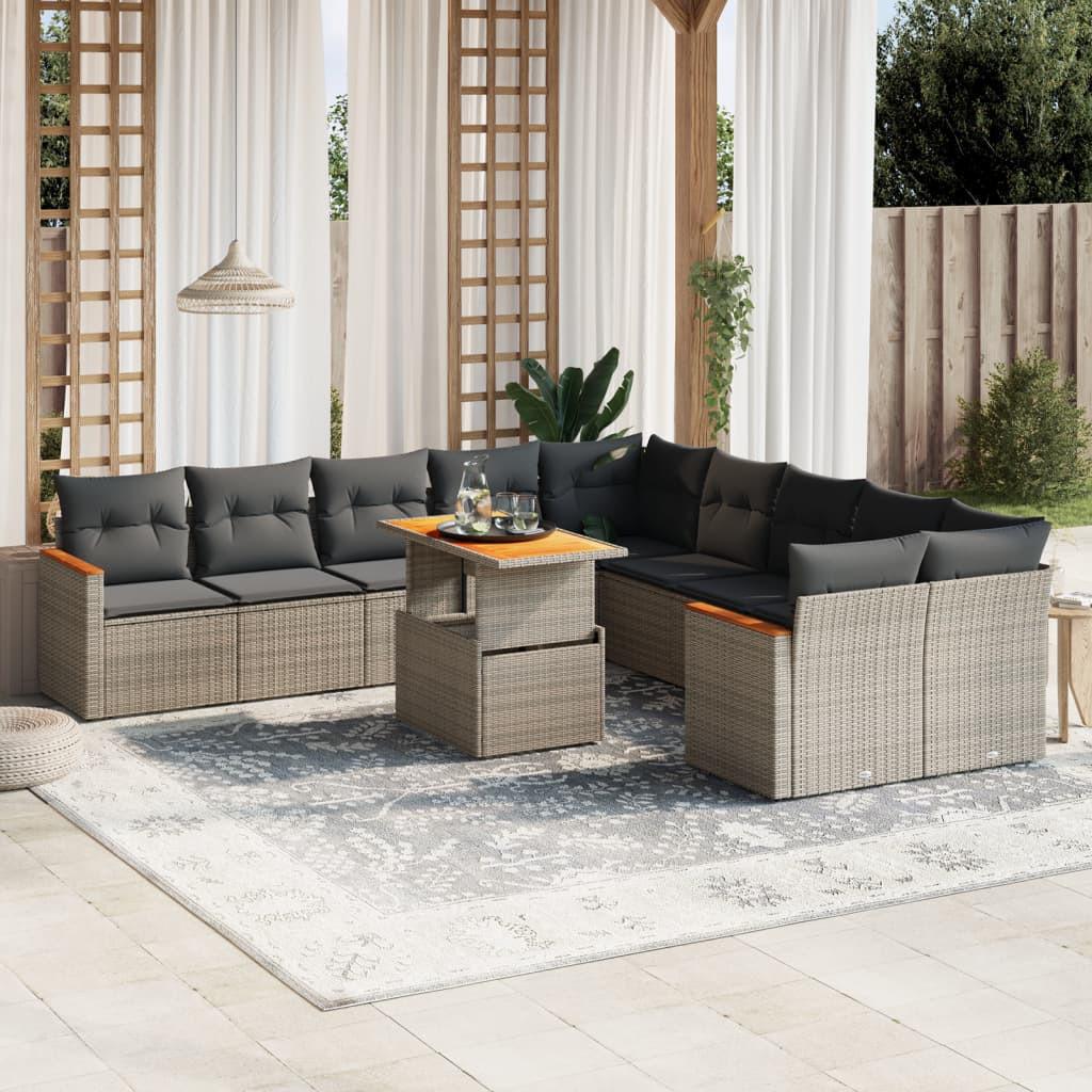 VidaXL set divano da giardino Polirattan  