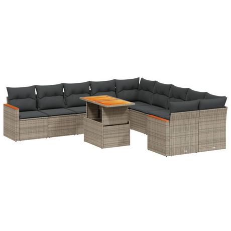 VidaXL set divano da giardino Polirattan  