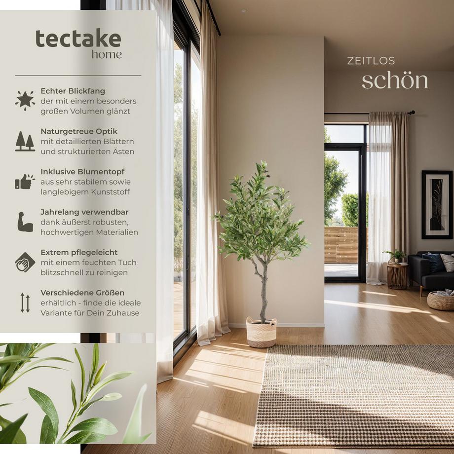 Tectake Olivier artificiel OLEAND design très réaliste  