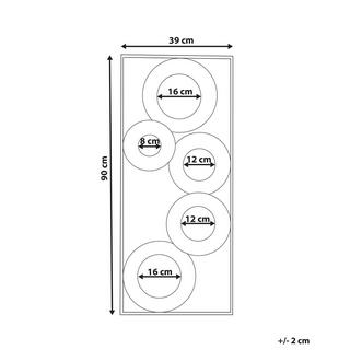 Beliani Wanddekoration aus Eisen Retro MAICOBA  