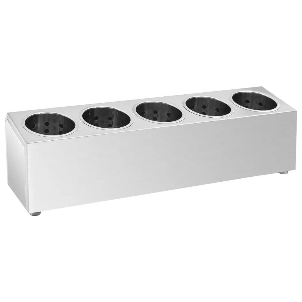 Porte couverts 5 grilles Rectangulaire Acier inoxydable