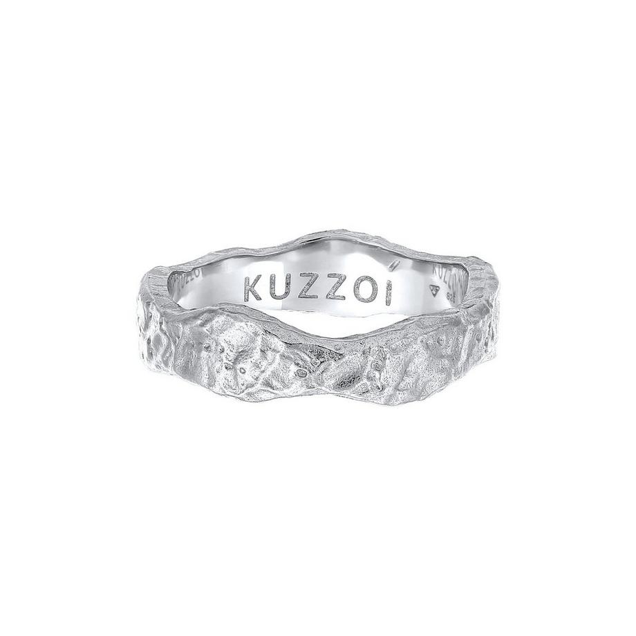 Kuzzoi  Ring  Bandring Organic Struktur 925 Silber 