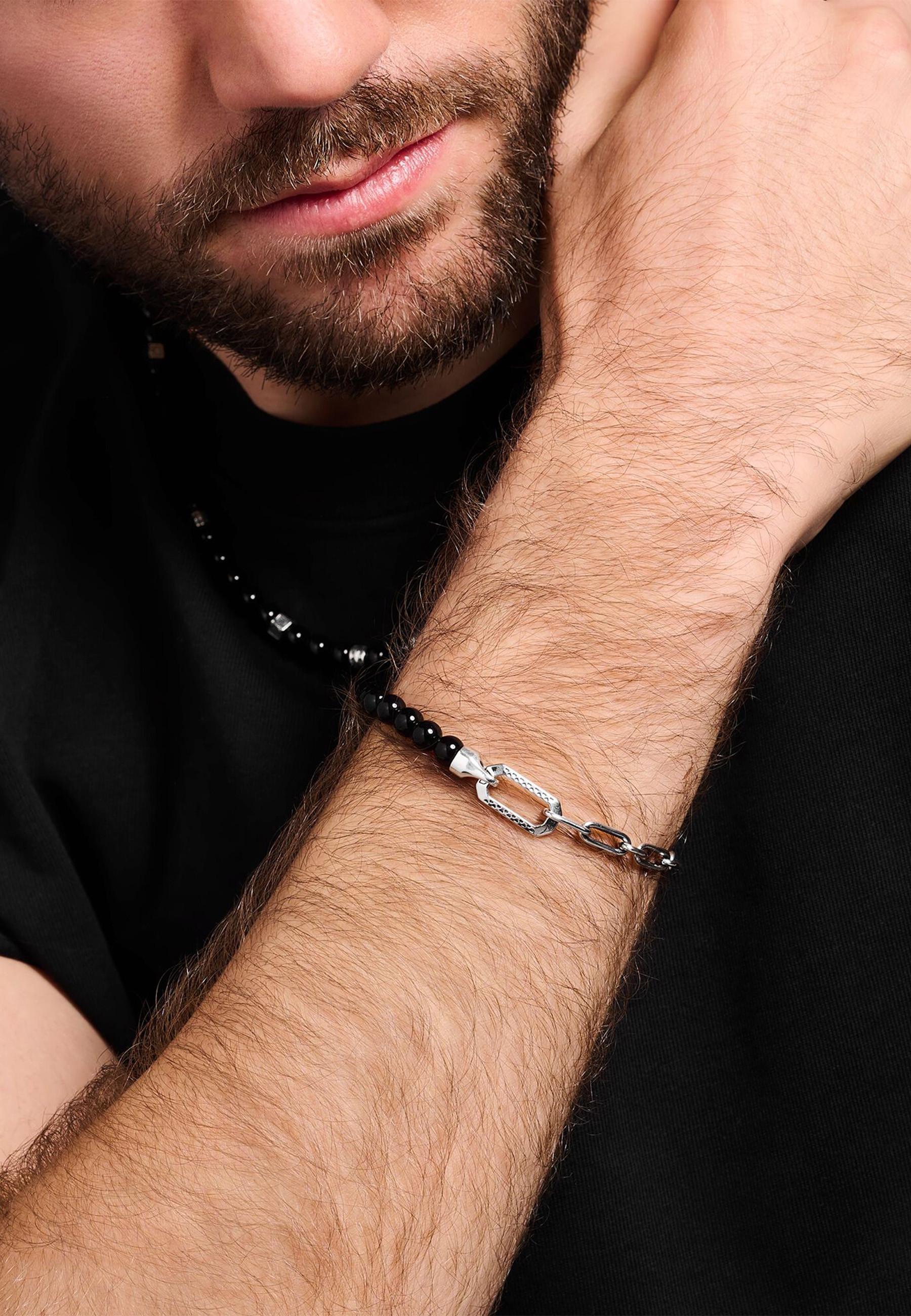 Thomas Sabo  Armband Schwarzer Onyx Silberkette 