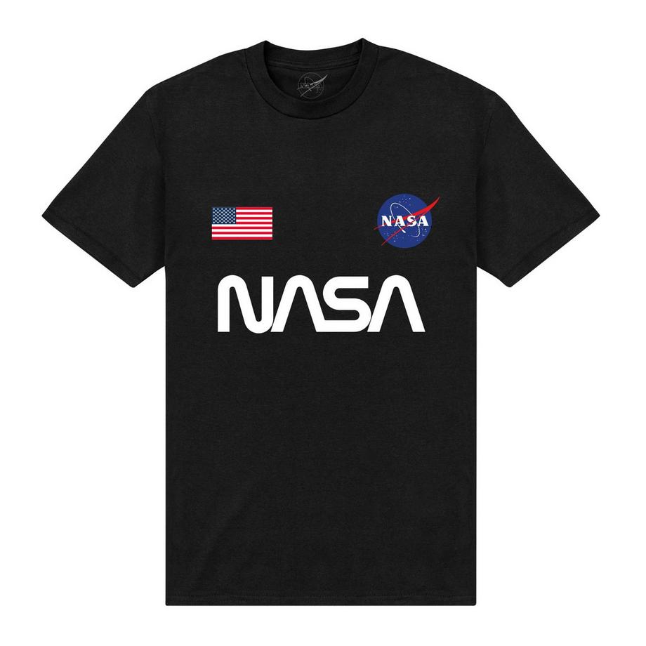 Nasa Logo Print Coupe Ample T-Shirt  