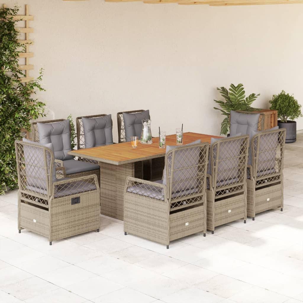 VidaXL set da pranzo da giardino Polirattan  