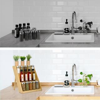 Northix Étagère à épices en bambou  