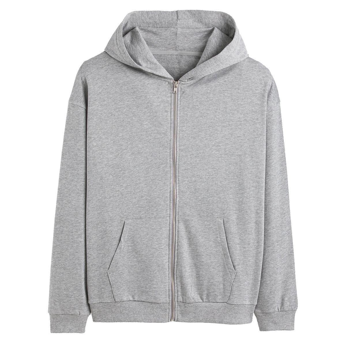 La Redoute Collections  Sweat zippé à capuche en molleton unisexe 