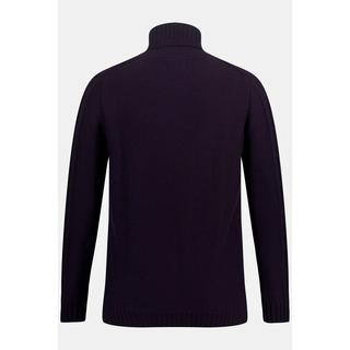 JP1880  Rollkragenpullover, Wollmix, vorne Zopfmuster 