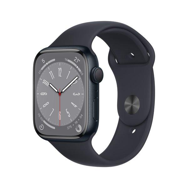 Apple  Watch Series 8 OLED 45 mm Noir GPS (satellite) 