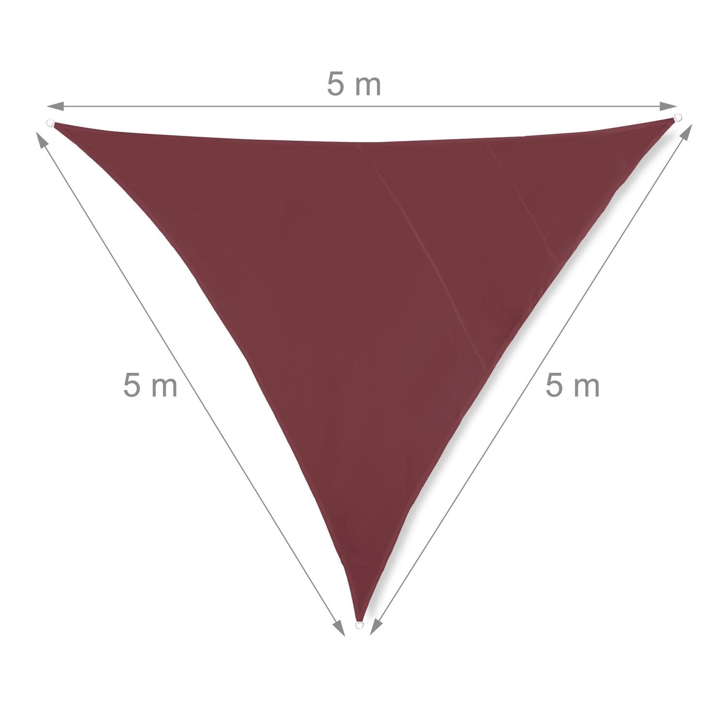 B2X Voile d'ombrage triangulaire rouge-marron  