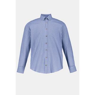 JP1880  Chemise à carreaux de tenue bavaroise traditionnelle - manches longues et col boutonné, coupe Modern Fit - jusqu'au 8 XL 