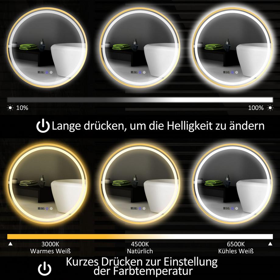 HOMCOM miroir de salle de bain  
