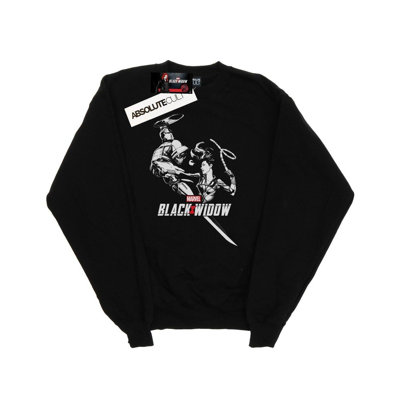 Image of Black Widow Movie Taskmaster Battle Sweatshirt Unisex Schwarz 104