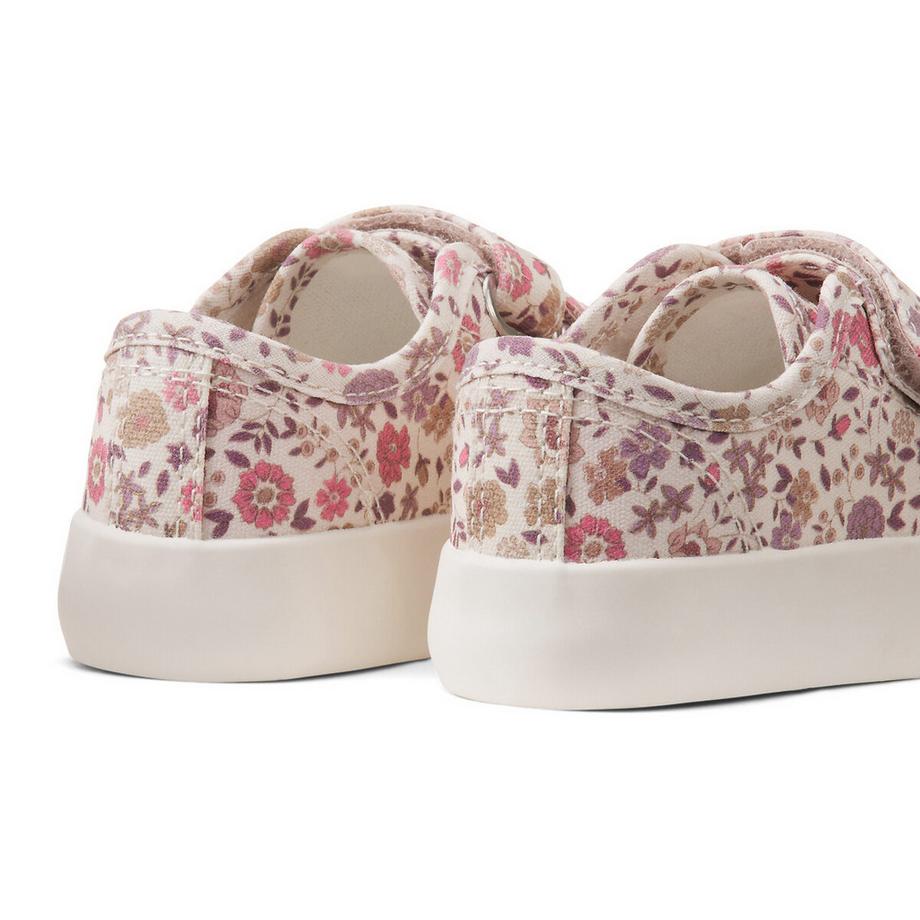 La Redoute Collections Baskets en toile à scratchs avec motif floral  