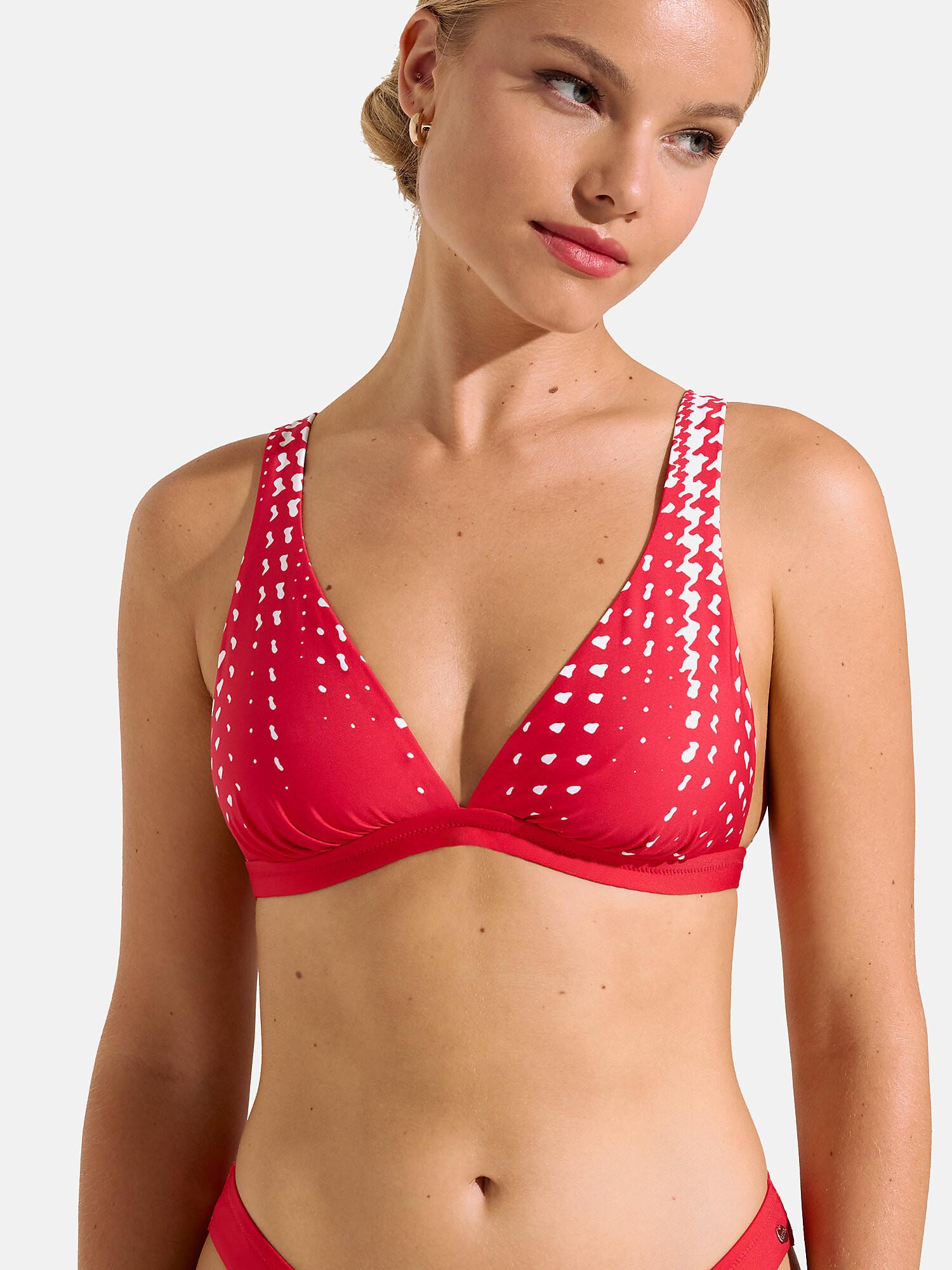 Image of Triangel-badeanzug-top Ohne Bügel Quito Damen Rot Bunt M