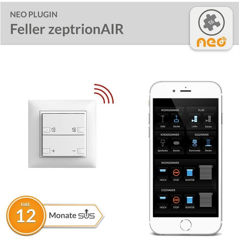 Mediola  NEO Plugin Feller zeptrionAIR inkl. 12 Monaten SUS 