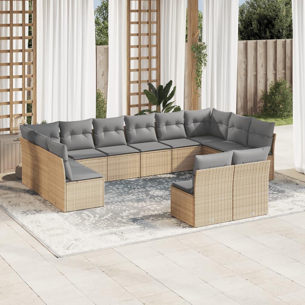 VidaXL set divano da giardino Polirattan  