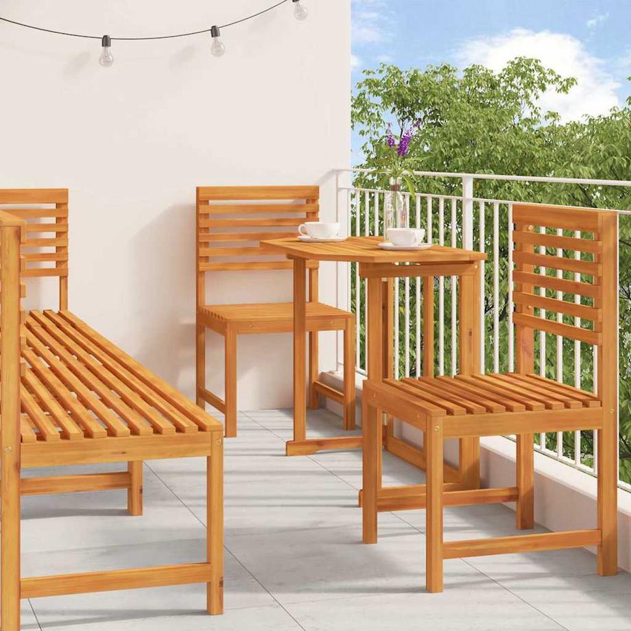 VidaXL Garten bistro set massivholz akazie  
